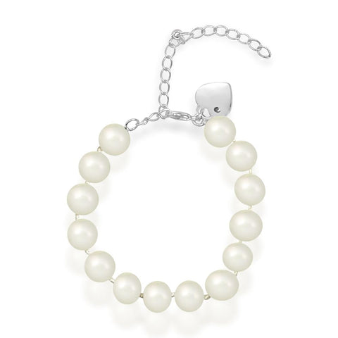 White Gold Bracelet with White Pearls