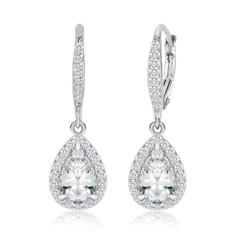 Buy this stunning girl’s teardrop crystal earring from Chanteur