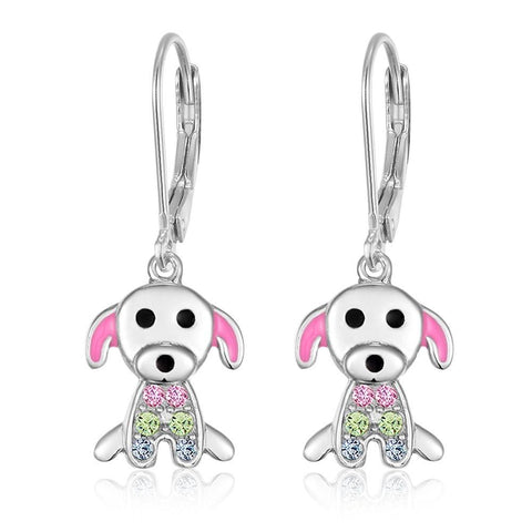 Buy this stunning girl’s dog crystal earring from Chanteur