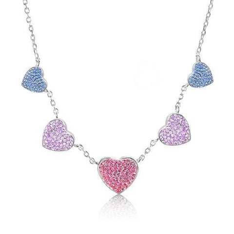 Buy this stunning girl’s heart charm crystal necklace from ChanteurBuy this stunning girl’s heart charm necklace from Chanteur