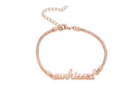 Sunkissed Rose gold Plating Girl's Adjustable Charm Bracelet Earth2Jane