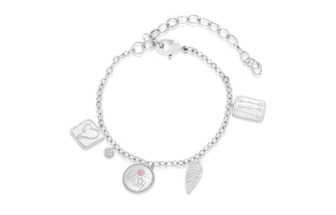 Wish Arrow Crystal White Plating Girl's Adjustable Charm Bracelet Earth2Jane