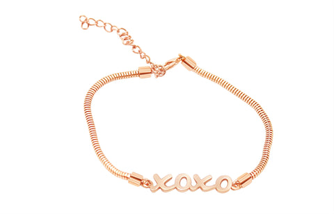 XOXO Rose Gold Plating Girl's Adjustable Bracelet Earth2Jane