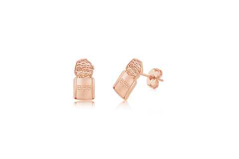 BFF Rose Gold Plated Girl's Screwback Stud Earring Earth2Jane