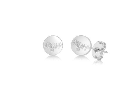 Dream White Crystal White Gold Plated Girl's Screwback Stud Earring Earth2Jane