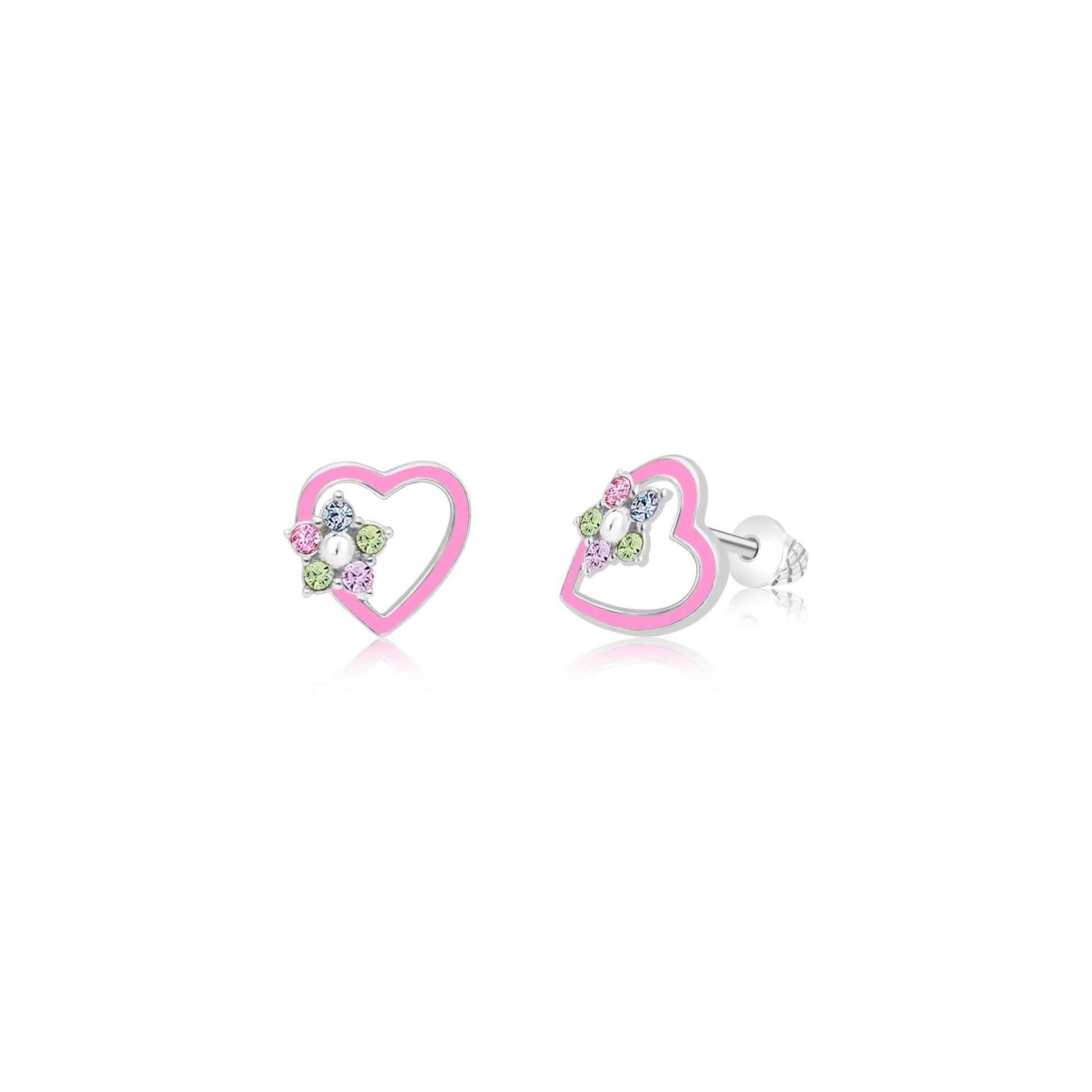 pink heart earrings