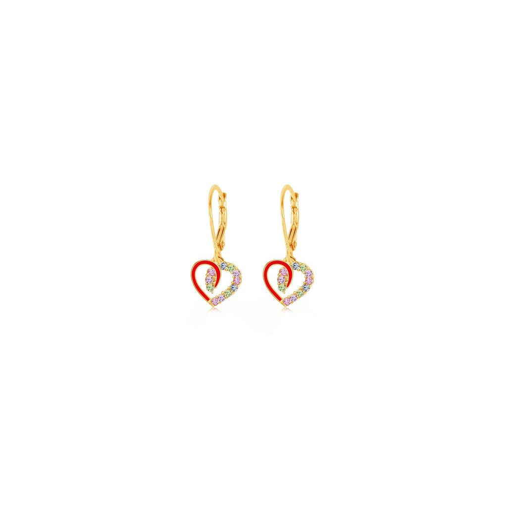 gold plated heart earring