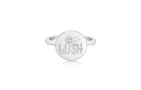 Wish White Crystal Circle  White Gold Plated Girl's Rings Earth2Jane