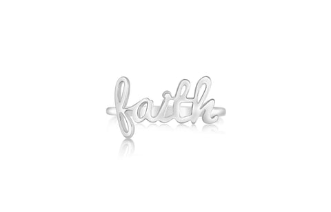 Faith White Gold Plated Girl's Rings Earth2Jane