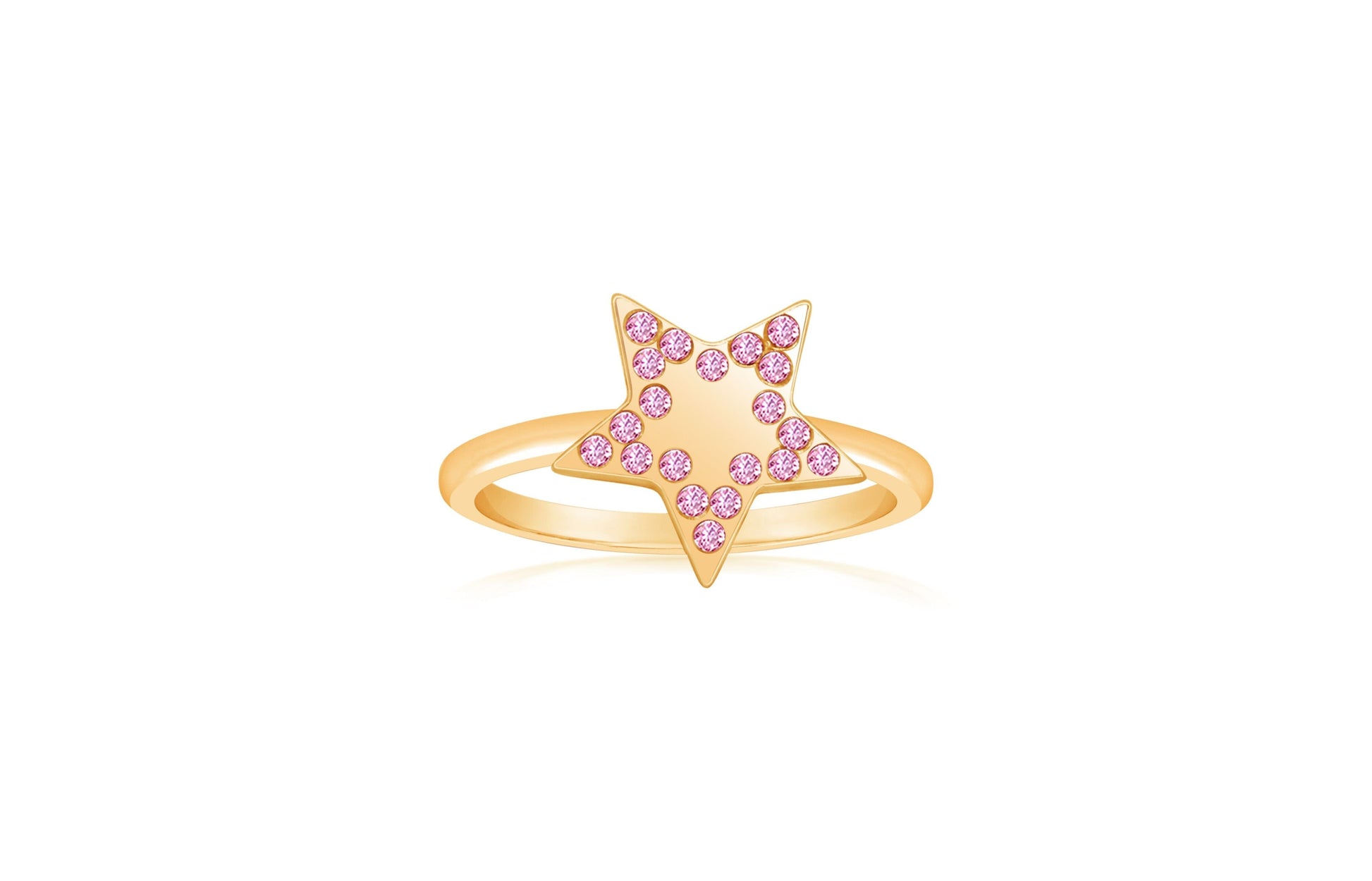 star gold plated rings