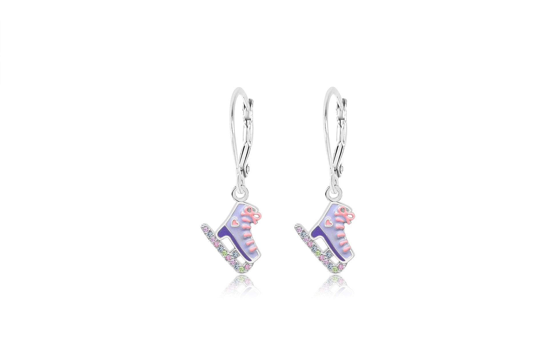 multicolor skate earrings