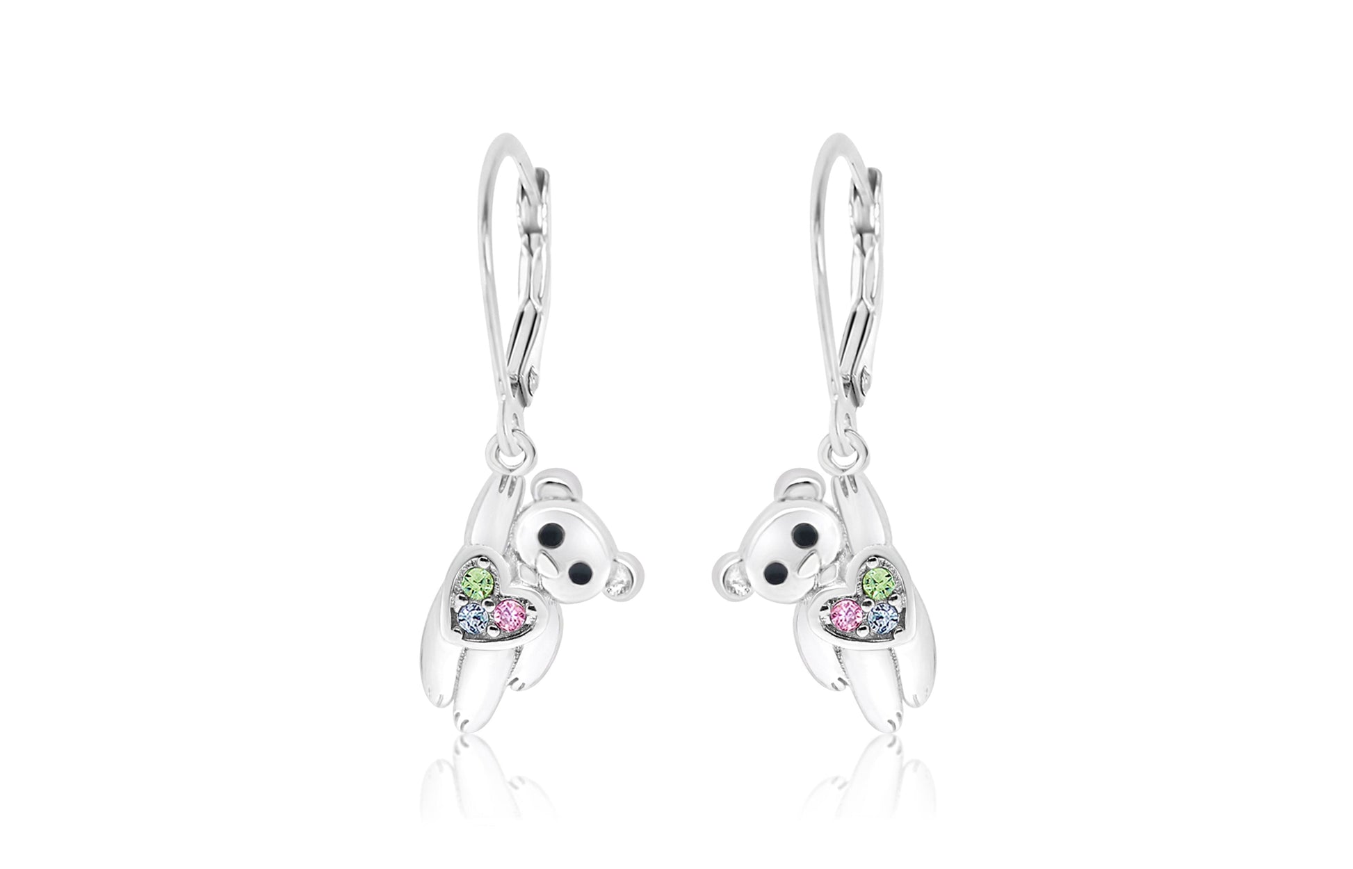 bear earrings with gems