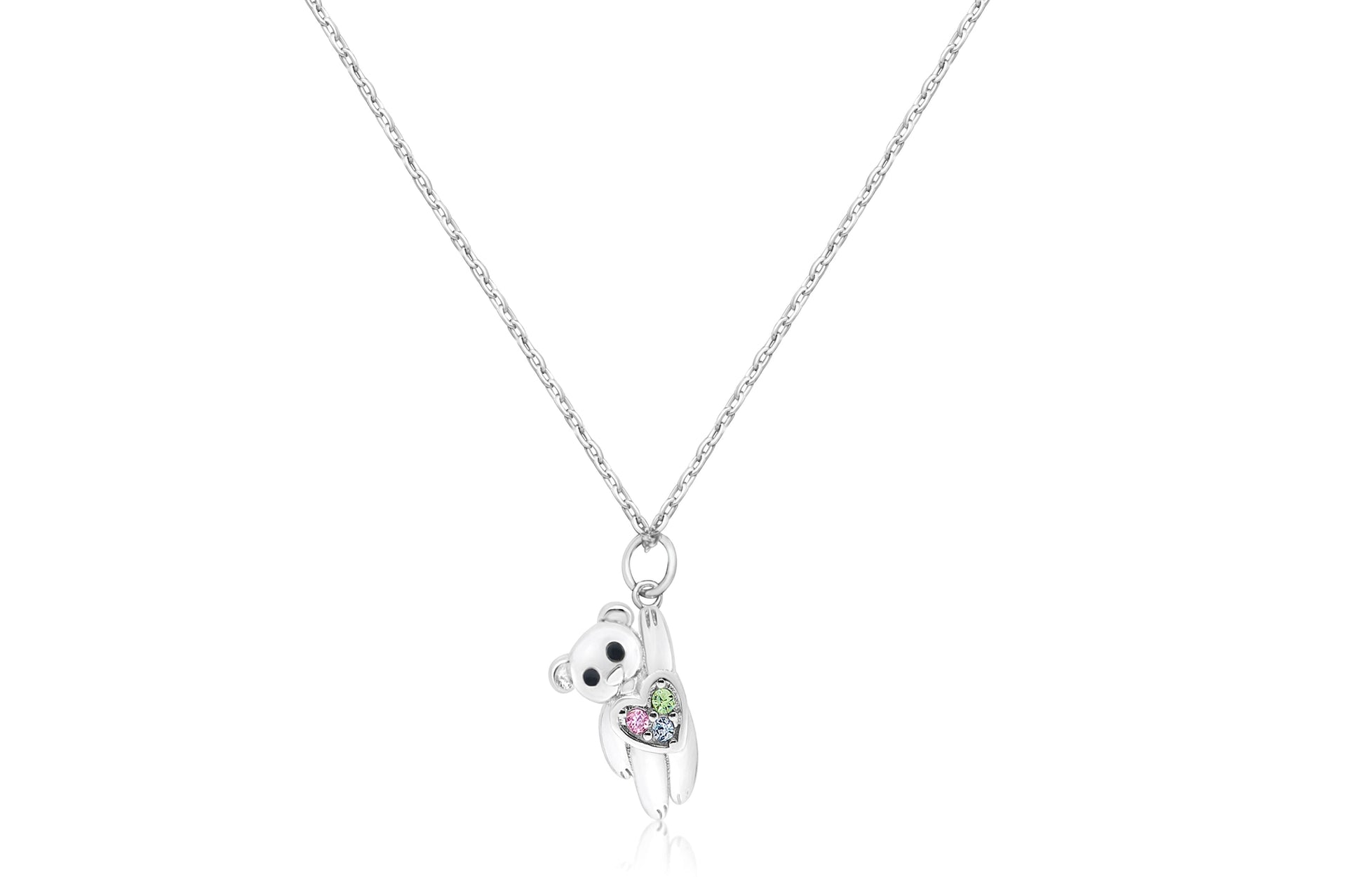 colorful bear stone pendant for girls