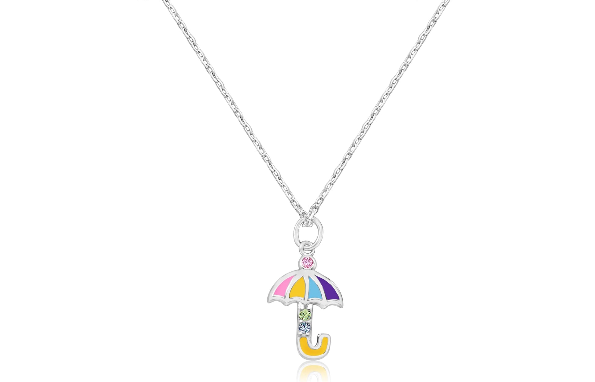 multicolor umbrella charm pendant