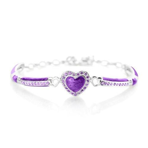 Buy this stunning girl’s heart crystal bangle from Chanteur