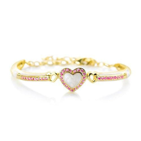 Buy this stunning girl’s heart bangle bracelet from Chanteur