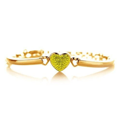 Buy this stunning girl’s heart crystal bangle from Chanteur