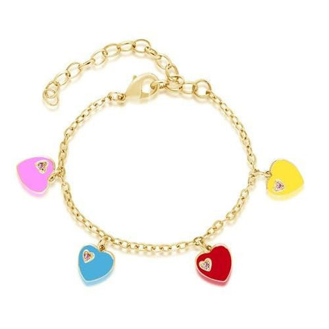 Buy this stunning girl’s heart charm bracelet from Chanteur