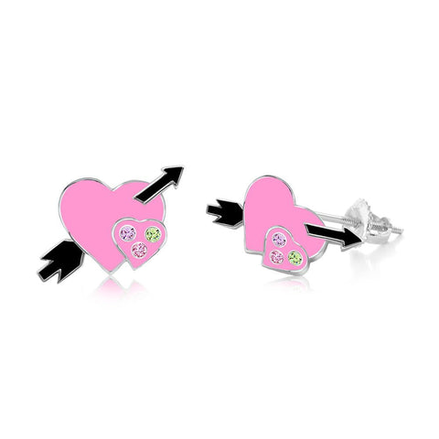 Buy this stunning girl’s hearts arrow earring from Chanteur