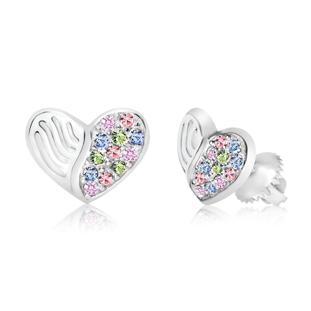  heart crystal earring 