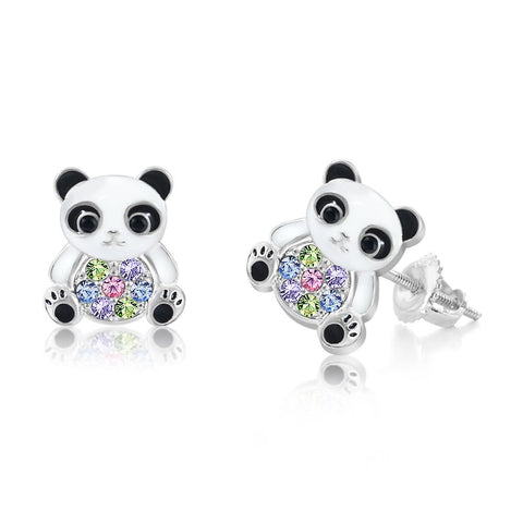 Buy this stunning girl’s panda crystal earring from Chanteur