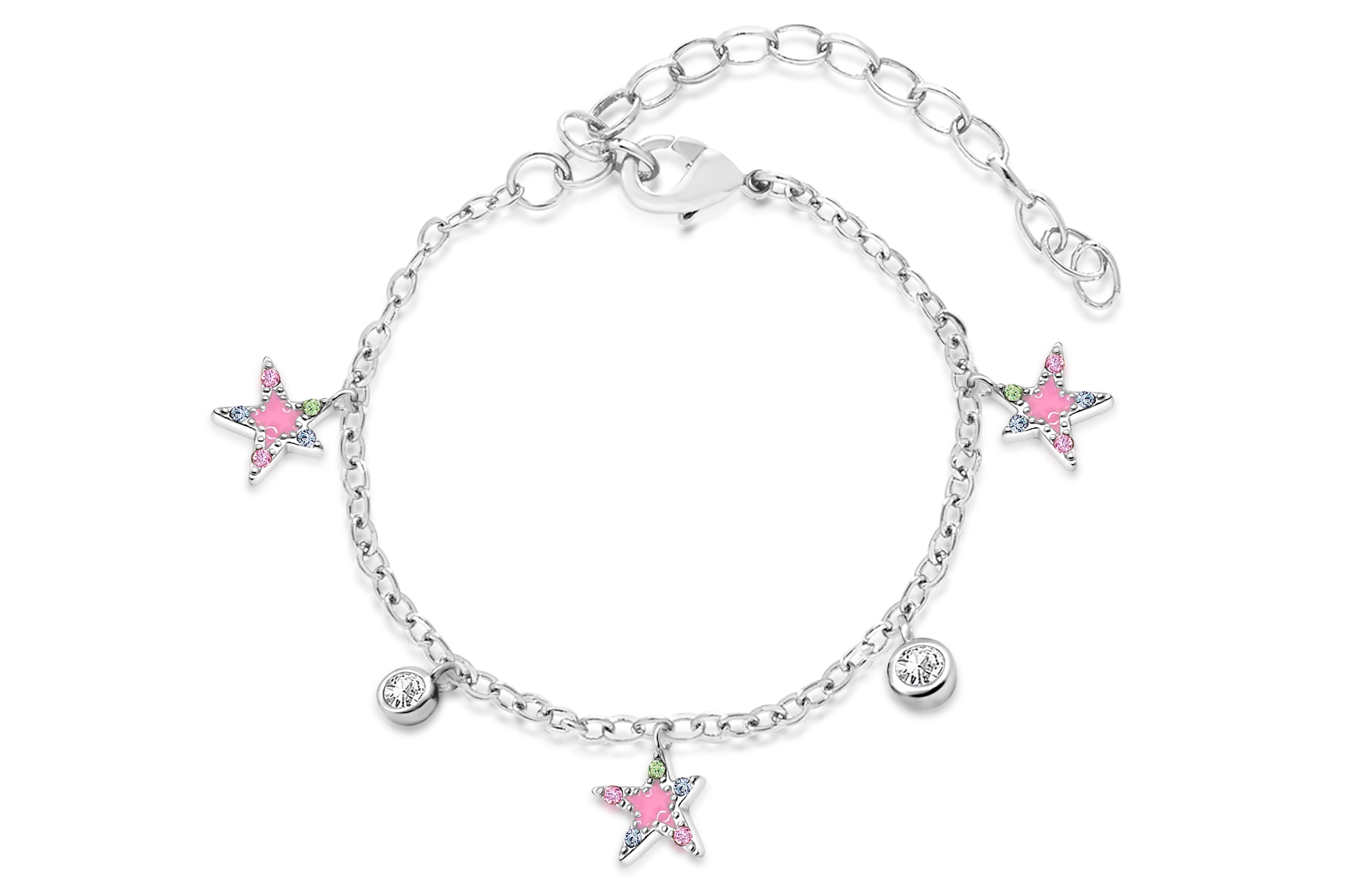Pink Charm Star Bracelet