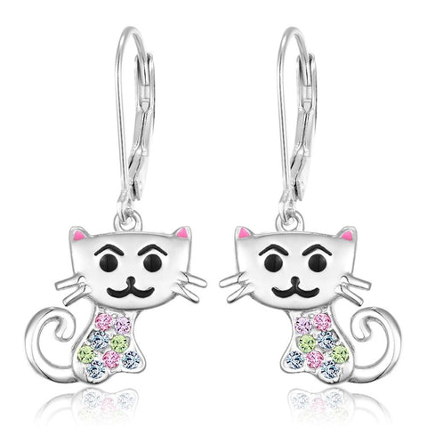 Buy this stunning girl’s cat crystal earring from Chanteur