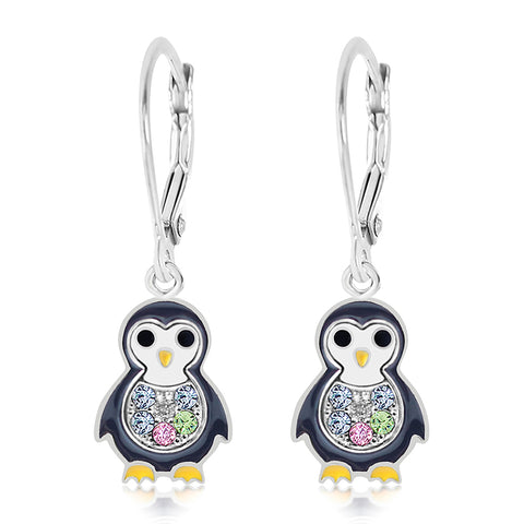 Buy this stunning girl’s penguin crystal earring from Chanteur