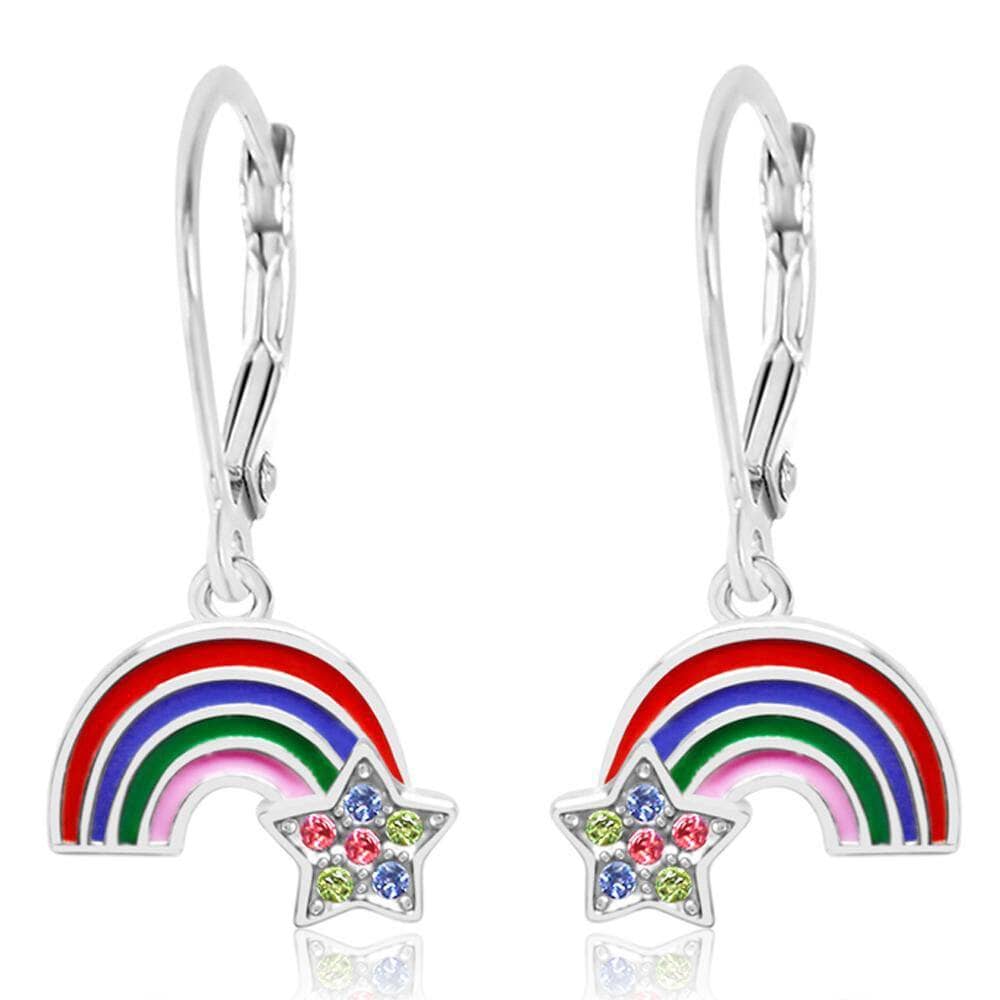 rainbow and star earrings