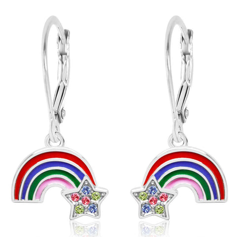 Buy this stunning girl’s rainbow star crystal earring from Chanteur