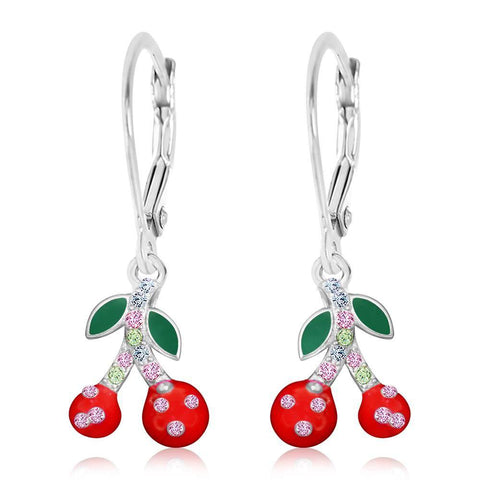 Buy this stunning girl’s cherry crystal earring from Chanteur