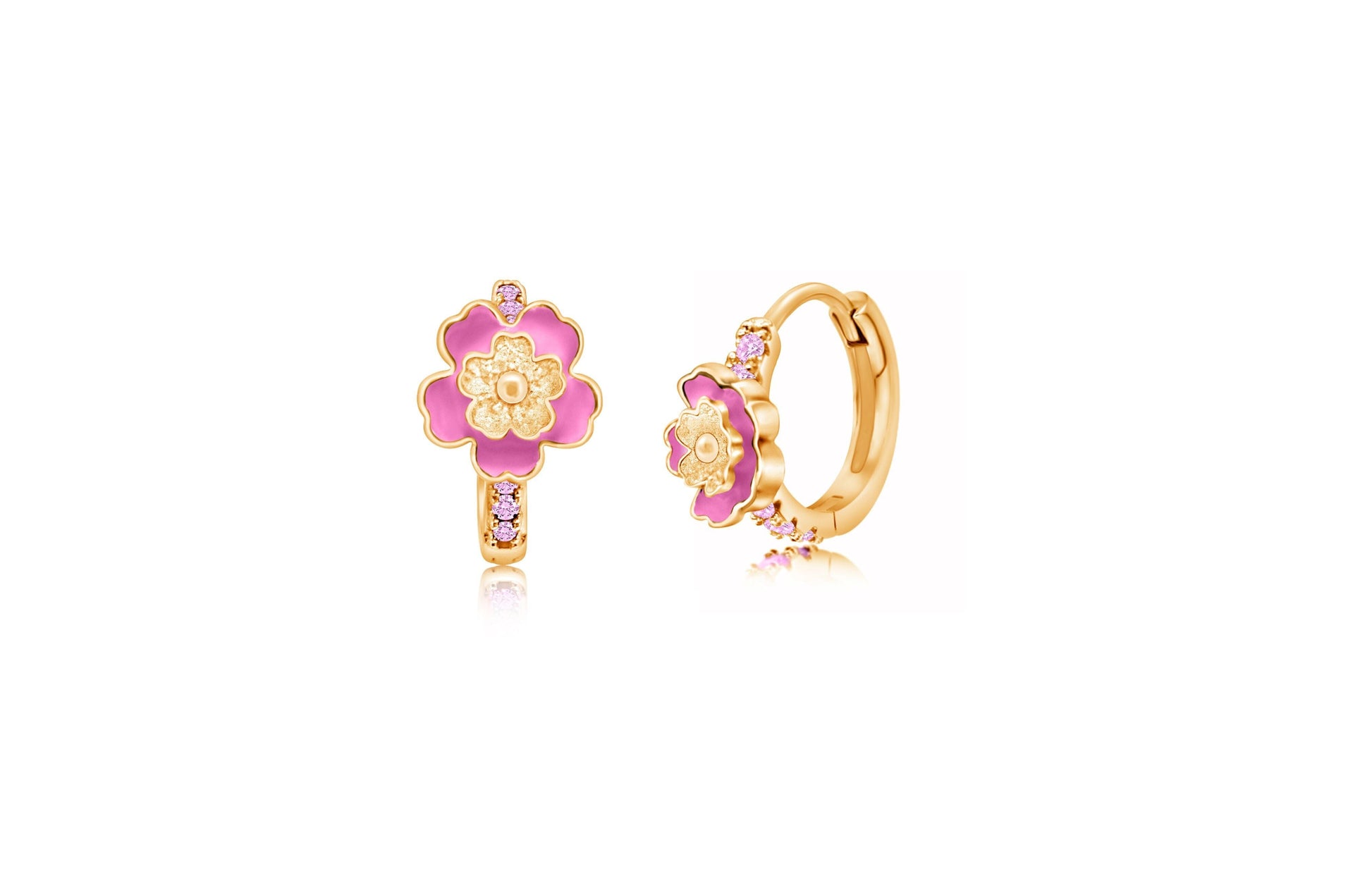 gold tone yellow earrings