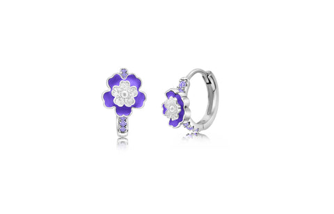Buy this stunning girl’s Purple Flower Earring from Chanteur