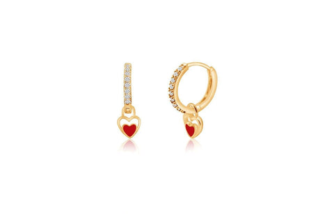 Buy this stunning girl’s heart Crystal Earring  from Chanteur