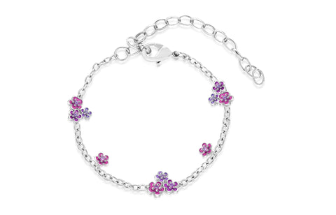 Buy this stunning girl’s flower charm bracelet from Chanteur