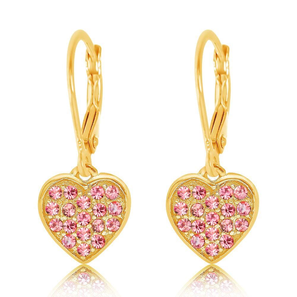 cute heart drop earrings