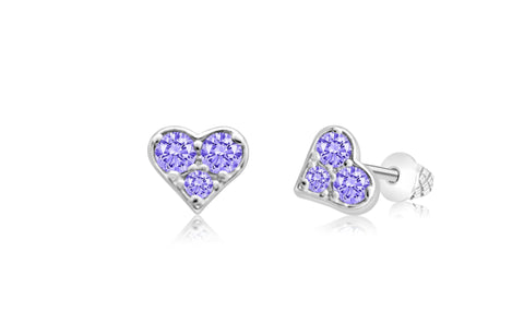 Buy this stunning girl’s heart crystal earring from Chanteur