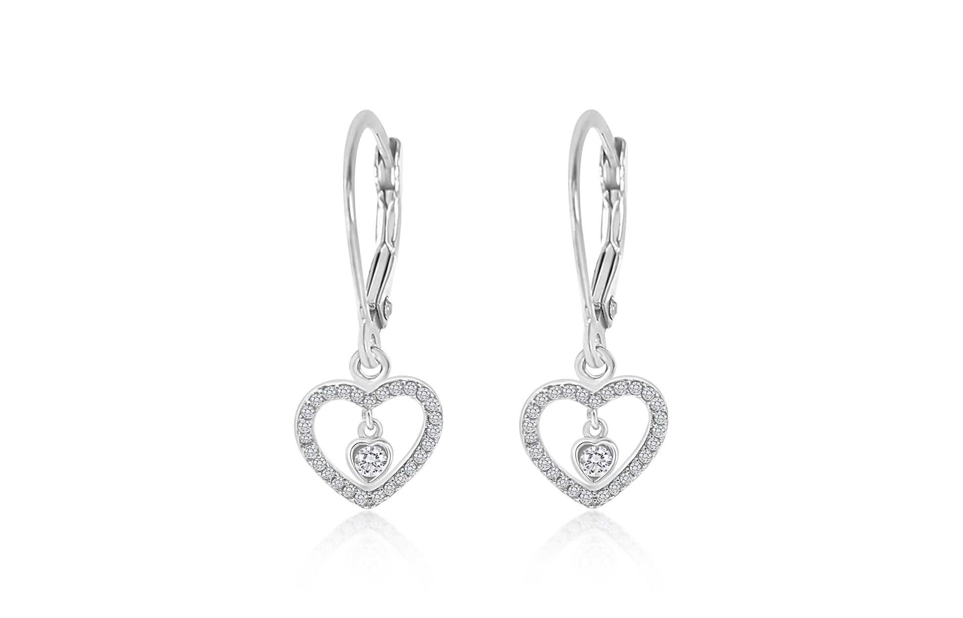 white crystal earrings for girls