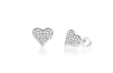 Buy this stunning girl’s heart crystal earring from Chanteur