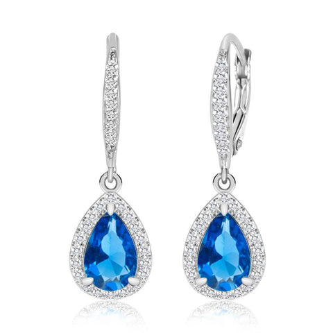 Buy this stunning girl’s teardrop crystal earring from Chanteur