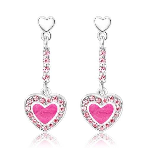 sparkly heart drops for girls