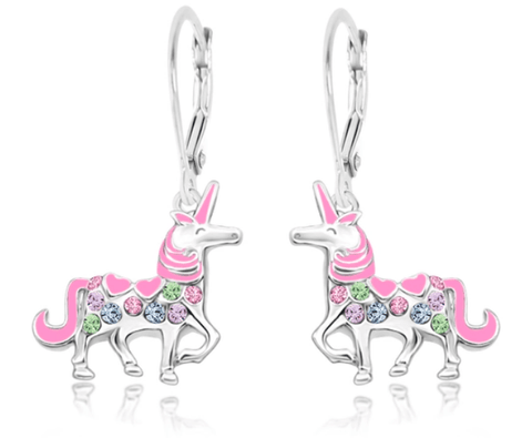 Buy this stunning girl’s Unicorn crystal earring from Chanteur