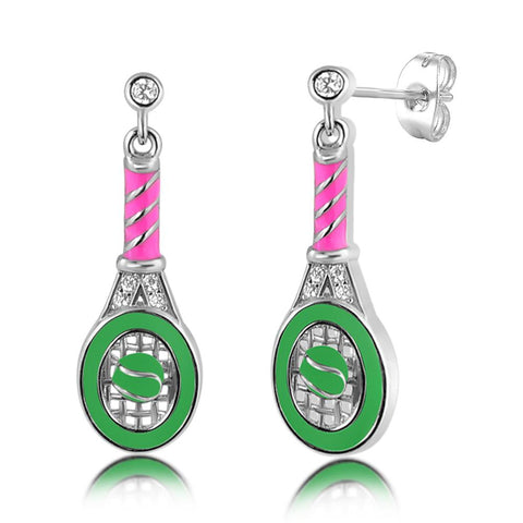 Buy this stunning girl’s tennis racket earring from Chanteur