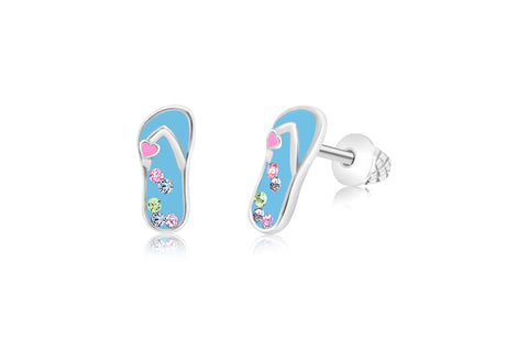 Buy this stunning girl’s flip flop crystal earring from Chanteur