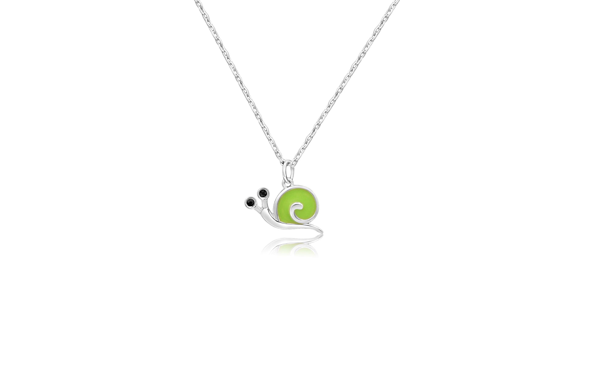 green snail pendant