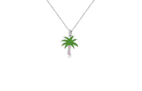 Buy this stunning girl’s palm tree crystal pendant from Chanteur