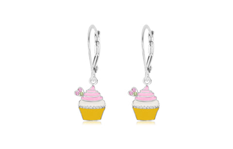 Buy this stunning girl’s cupcake crystal earring from Chanteur