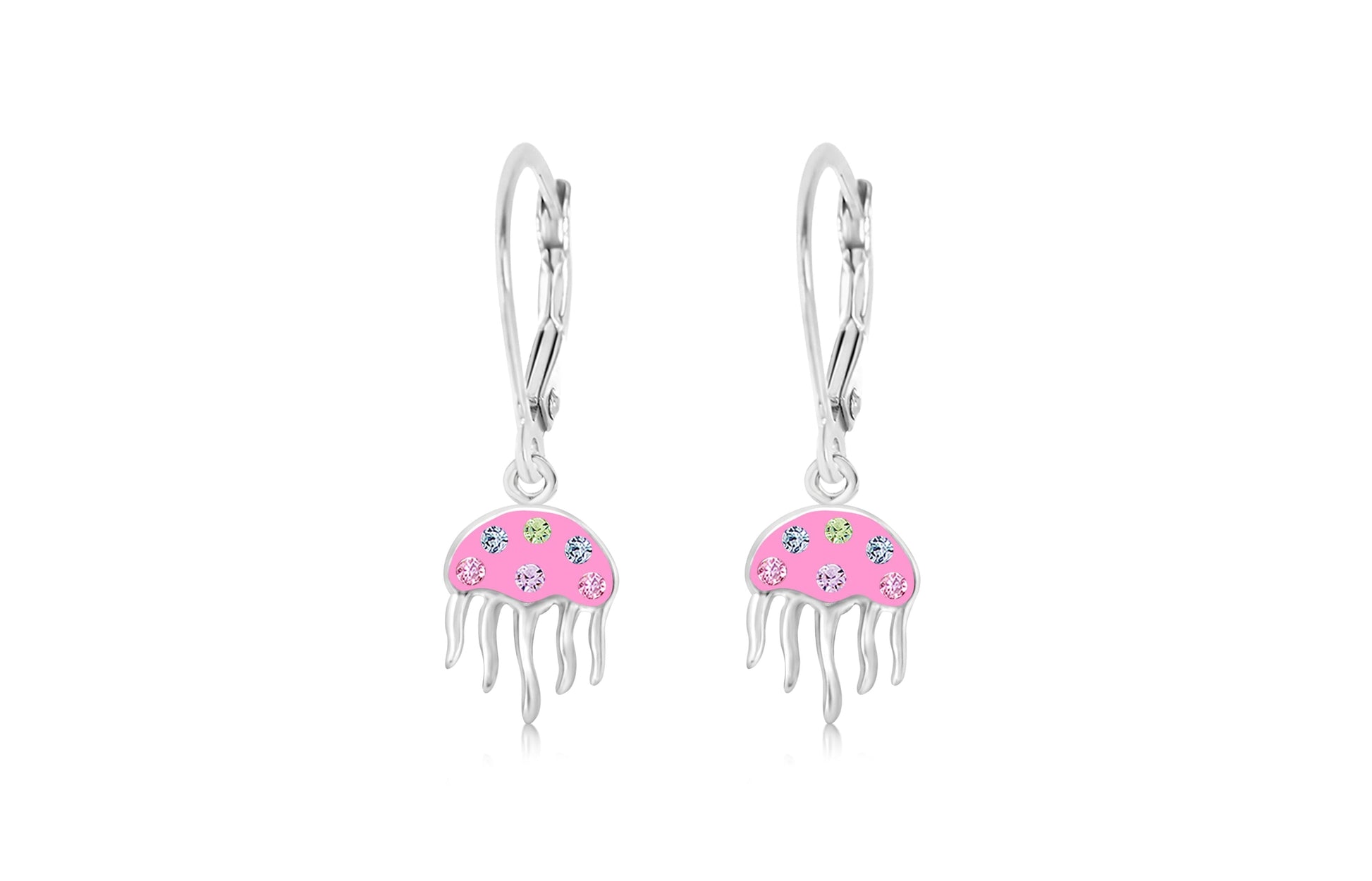 jellyfish earrings with crystals