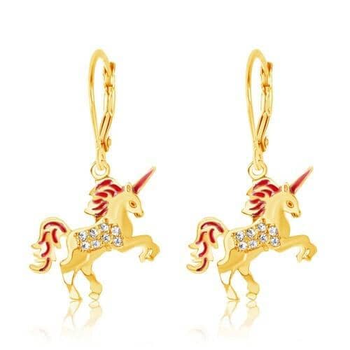 girlƒ??s Unicorn Crystal Earring
