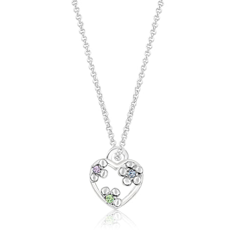Buy this stunning girl’s heart flower crystal pendant from Chanteur